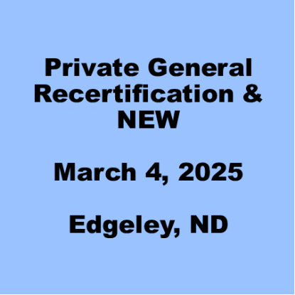 Picture of LaMoure-March 4, 2025-Private General RE-Certification & New Certification