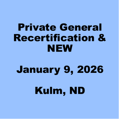 Picture of LaMoure-January 9, 2026-Private General RE-Certification & New Certification