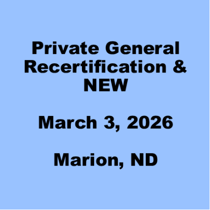Picture of LaMoure-March 3, 2026-Private General RE-Certification & New Certification